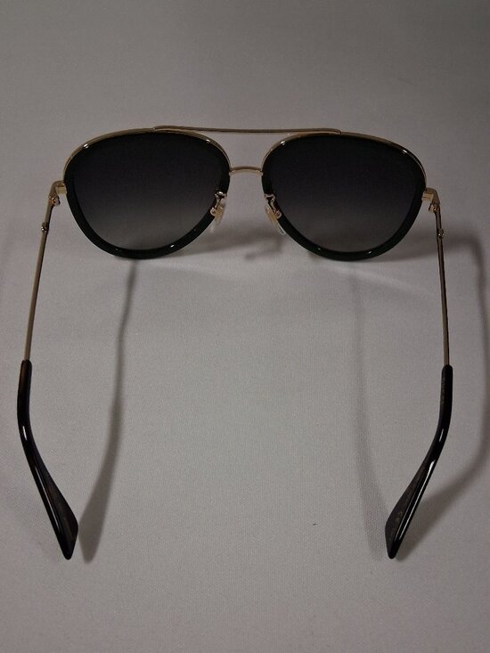 Gucci Pilot Urban Web Block Aviator Sunglasses in Gold/Green colorway New